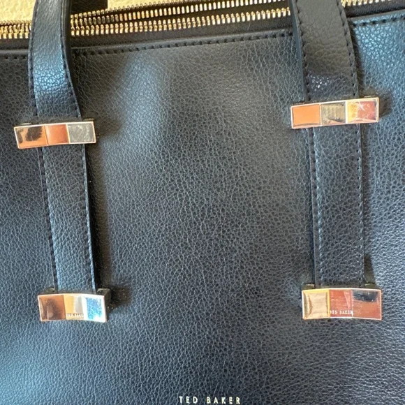 Ted Baker London black leather shoulder hand bag - Picture 2 of 12